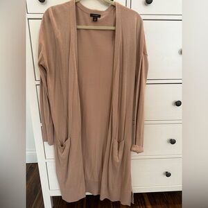 Nordstrom Halogen Mauve Pink Long Sleeved Long Cardigan. Size XL.